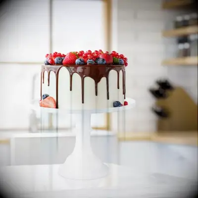 Pedestal cake stand engagement party decoration idea