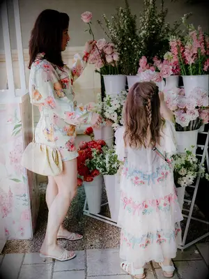 Flowers at bridal shower