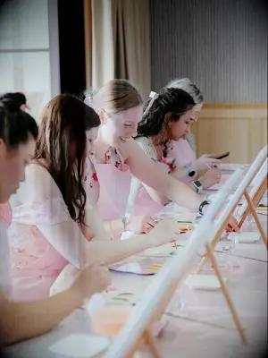 Paint and sip cute bridal shower theme