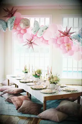 Balloon decor at bridal shower