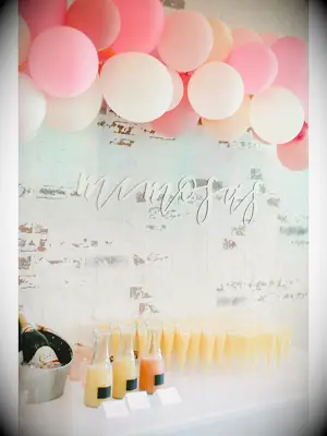 Brunch engagement party idea with mimosa bar