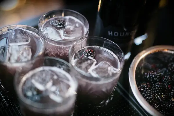 Blackberry bridal shower cocktail