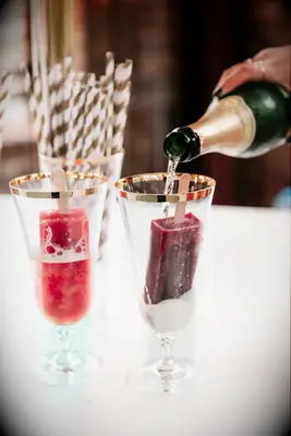 Popsicle and prosecco bridal shower cocktails 