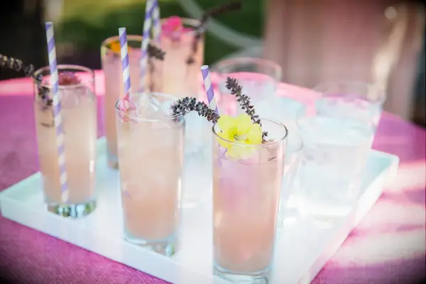 Lavender Blackberry Old Fashioned bridal shower cocktail
