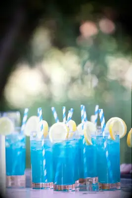 Blue lemonade bridal shower cocktail