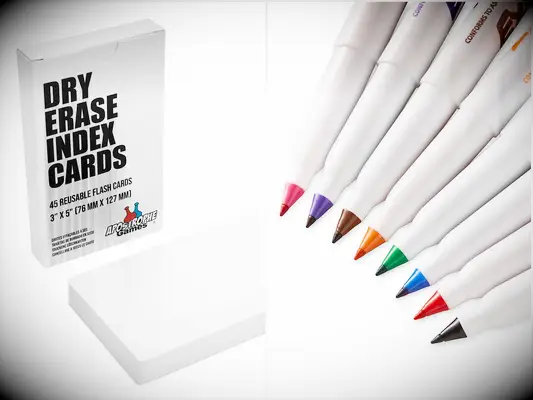 Dry erase markers and cards from Amazon for your bridal shower games