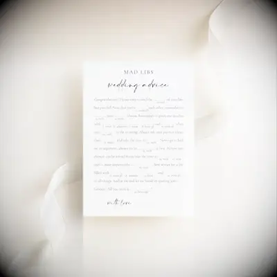Wedding Mad Libs from Himeneo on Etsy