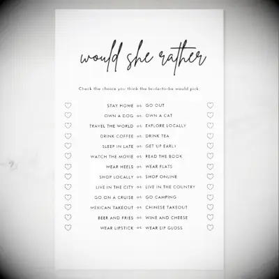 How well do you know the bride? Zazzle game for your bridal shower