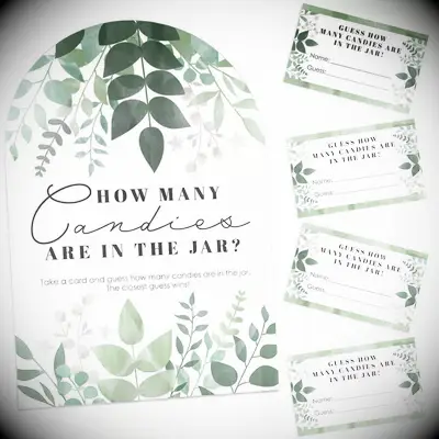 Guess How Many Candies jar game for your bridal shower