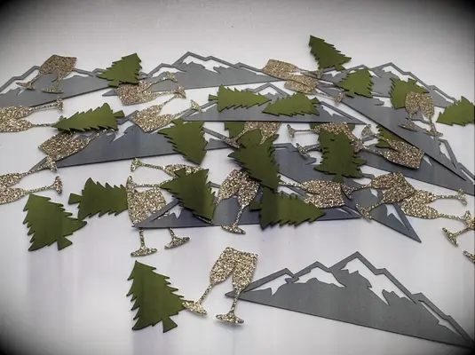 Camping bachelorette confetti