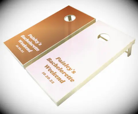 Retro Personalized Cornhole Camping Bachelorette Game