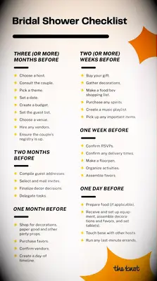 Printable Bridal Shower Planning Checklist
