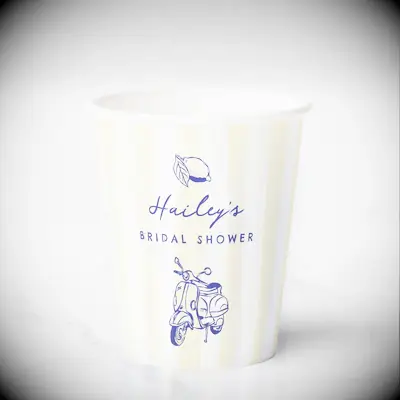 Amalfi striped cups for Italian themed bridal shower