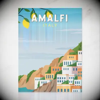 Zazzle Amalfi postcard for Italian themed bridal shower