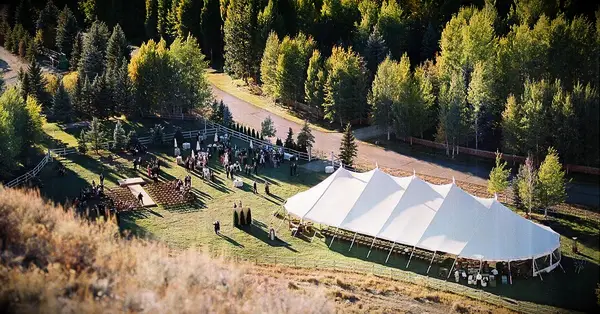 planning a wedding outdoors under a tent