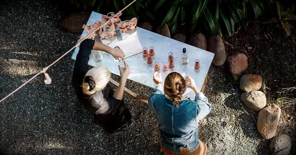 wedding vendors working hard while planning a wedding