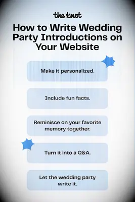 How to Write Wedding Party Introductions on Your Wedding Website Ideas