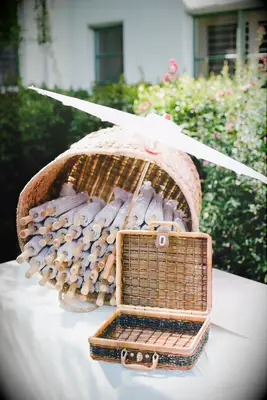 Parasol wedding favors for outdoor wedding 