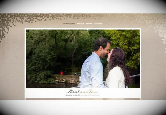 Wedding Website Our Story Example: Ariel and Dan