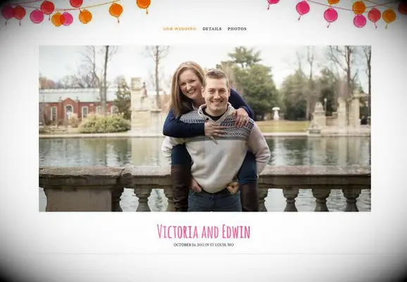 wedding website our story example