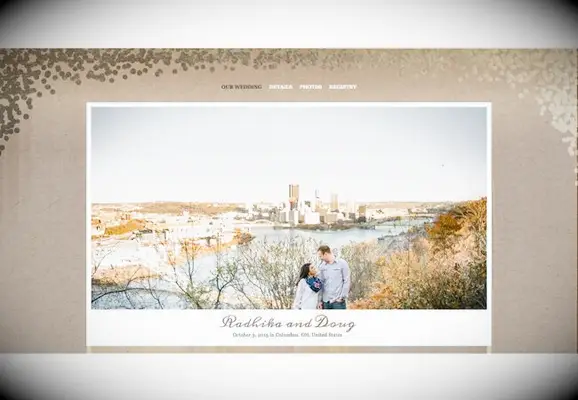 wedding website our story example
