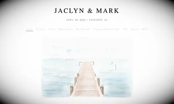 wedding website our story example