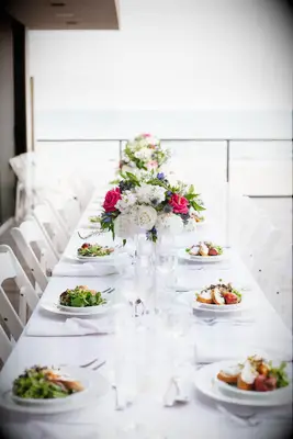 Dinner table at wedding