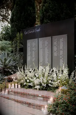 classic gray wedding seating chart