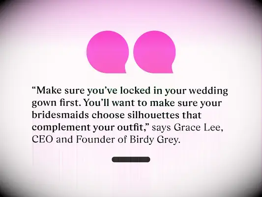 wedding planning checklist quote from Birdy Grey founder