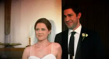 The Office Jim and Pam wedding gif