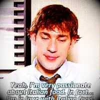 Jim The Office Italian food gif