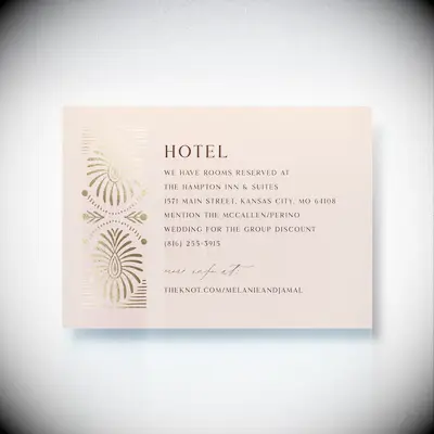 Woven frame wedding enclosure card from Tartarusfarms