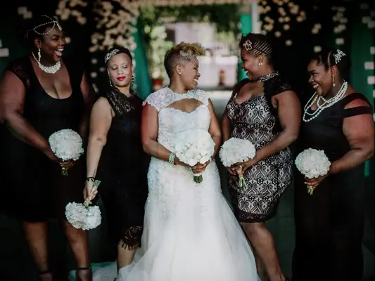 Bridesmaid updo themed accessory