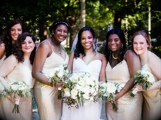 Bridesmaid updo headband