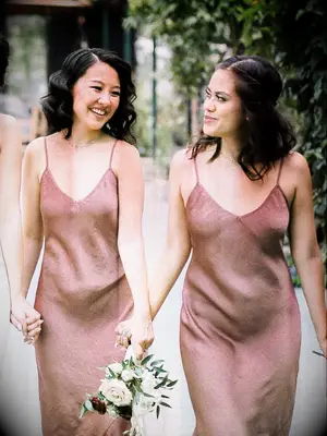 Bridesmaid half updo small braid