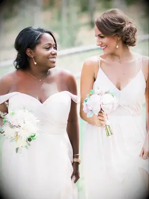 Bridesmaid updo low bun