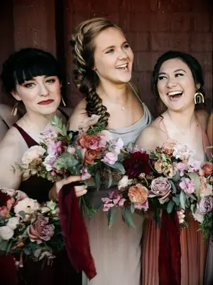 Bridesmaid updos side braid