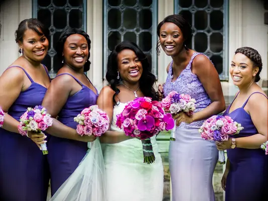 Bridesmaid updo braided bun