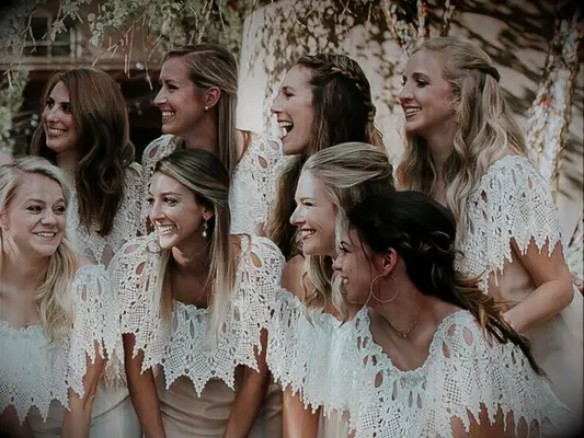 Bridesmaid updo ponytail with braid