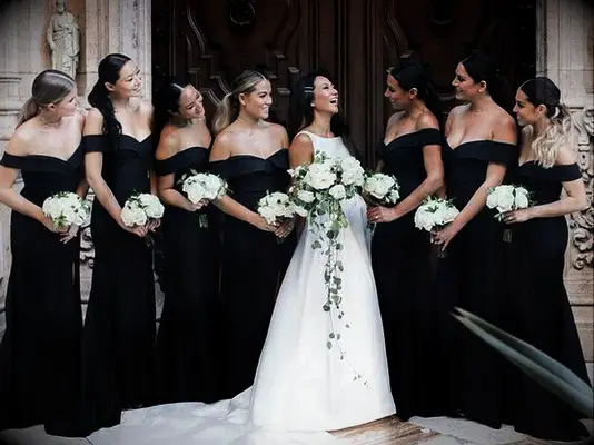 Bridesmaid updo ponytails