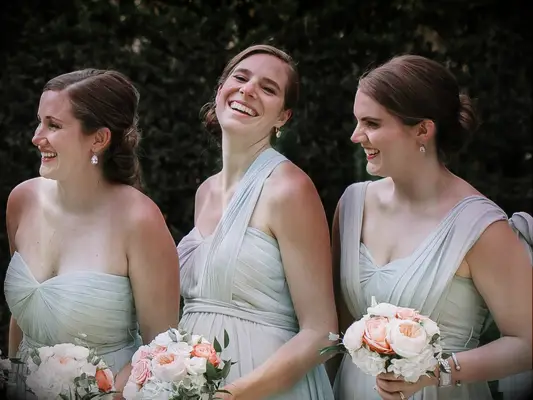 Bridesmaid updo ballerina bun