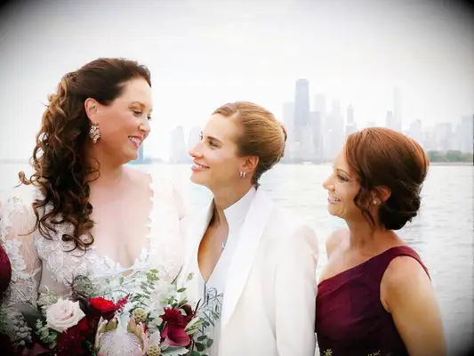 Bridesmaid updos chignon