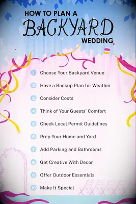 Comment planifier un mariage d'arrière-cour, d'un planificateur d'experts