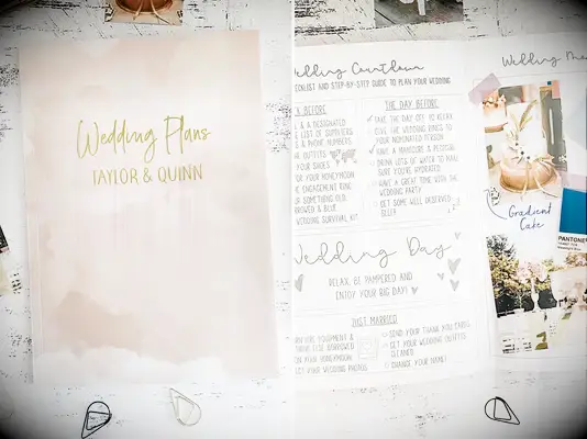 best wedding planner book, personalized Hem Studio wedding planner book