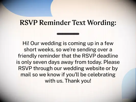 Reminder text wording