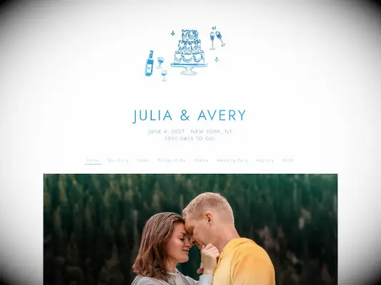 Blue and white themed webpage