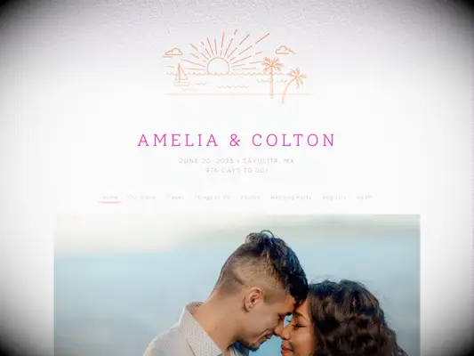 Tropical theme webpage