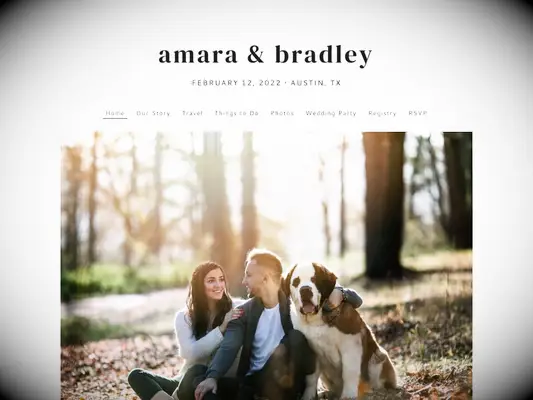 simple wedding website example