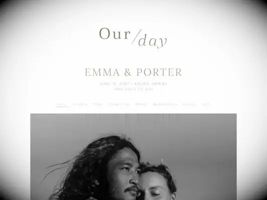 Minimalist theme webpage