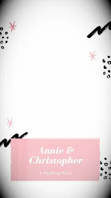 Pink graphic wedding filter
